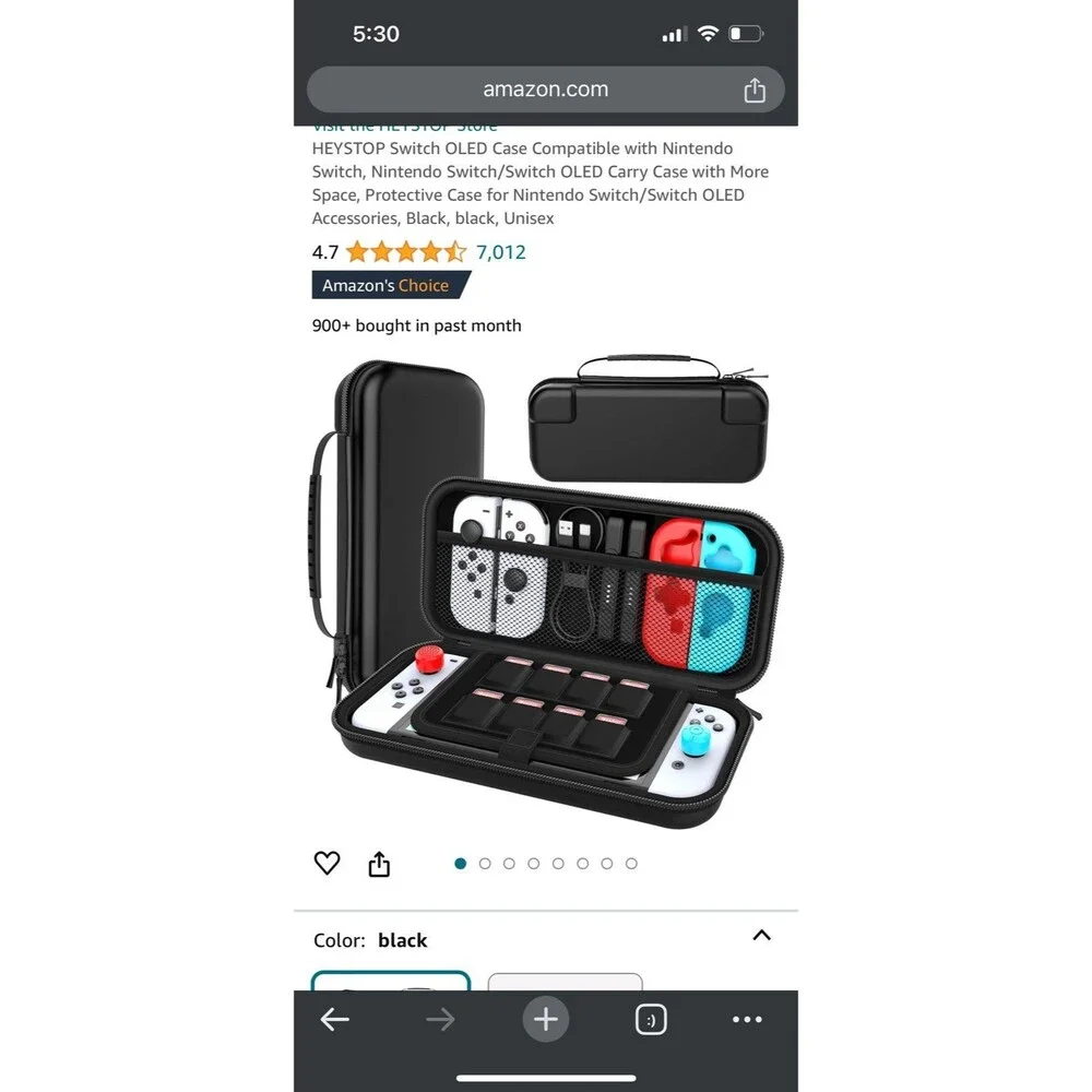 Nintendo Switch Starter Pack Carrying Case, Clear Silicone Case Screen Protector
